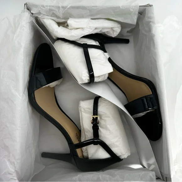 Michael Kors Black Patent Leather Ankle-Strap Heels - Picture 12 of 12